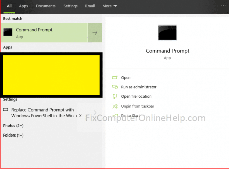 command prompt full view