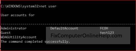command prompt net user all users in computer