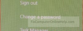 user account lock screen - change password