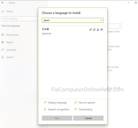 windows 10 - choose a language to install